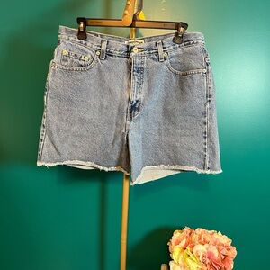 LONDONJEAN Blue Jean Shorts Distressed Cut-Offs